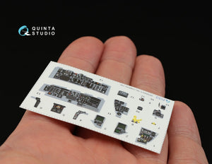Quinta Studio QD32003 F-16C 3D-Printed &amp;amp; colored Interior on decal paper (for Tamiya kit) 1/32 – immagine 4