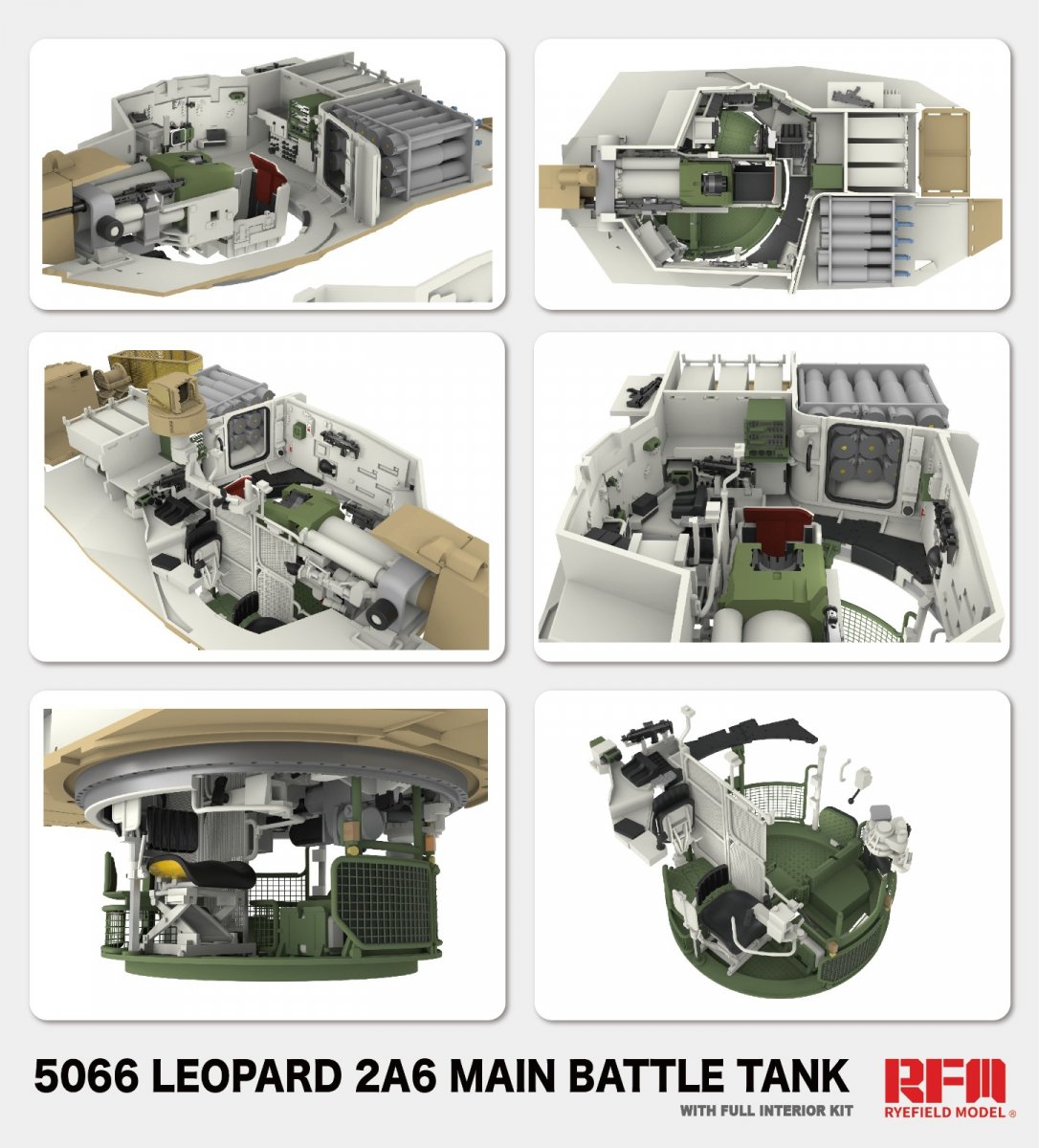 Rye Field Model 5066 Leopard 2 A6 - FULL INITERIOR 1/35 – obrázek 5
