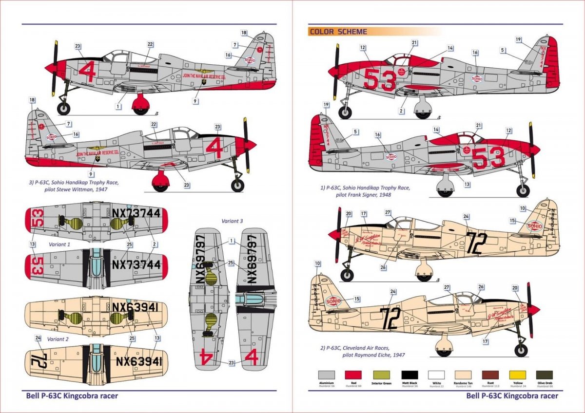 Dora Wings 48007 Bell P-63C Kingcobra Racer Sohio Handycap 1/48 – image 3