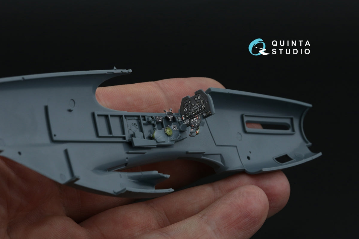 Intérieur imprimé en 3D et coloré sur papier décalcomanie Quinta Studio QD48533 P-51B/C Mustang Early (Eduard) 1/48 – image 3