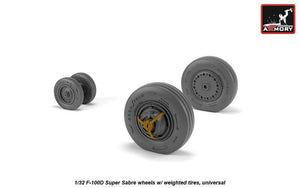 Armory Models AW32303 F-100D Super Saber wheels w/ weighted tires 1/32 – image 2