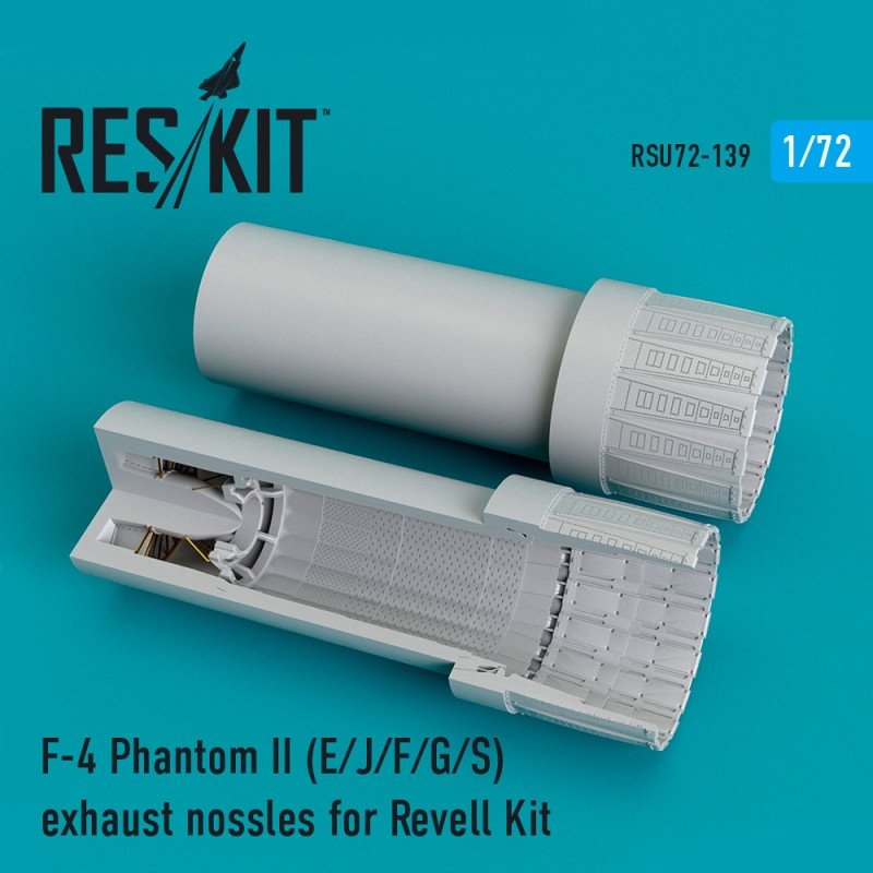 RESKIT RSU72-0139 Touffes d'échappement F-4 E/J/F/G/S Phantom II pour Revell 1/72