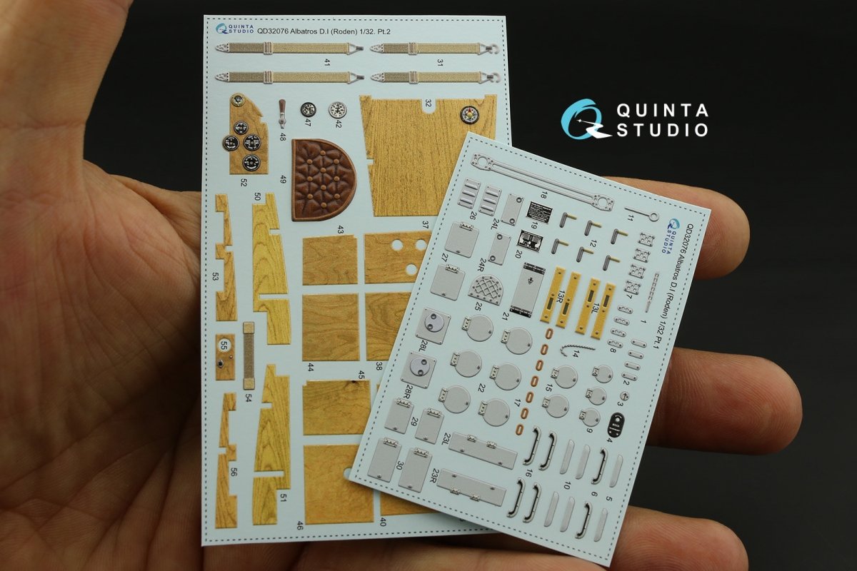 Quinta Studio QD32076 Albatros DI 3D-Printed &amp;amp; colored Interior on decal paper (for Roden kit) 1/32 – image 2