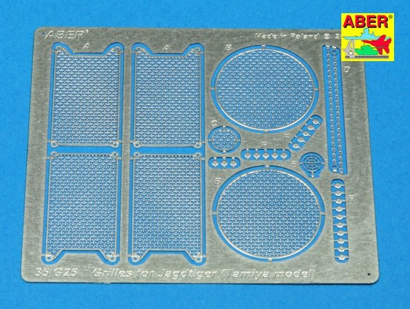 Aber 35G25 Grilles for german self propelled gun Sd.Kfz.186 Jagdtiger (1/35)