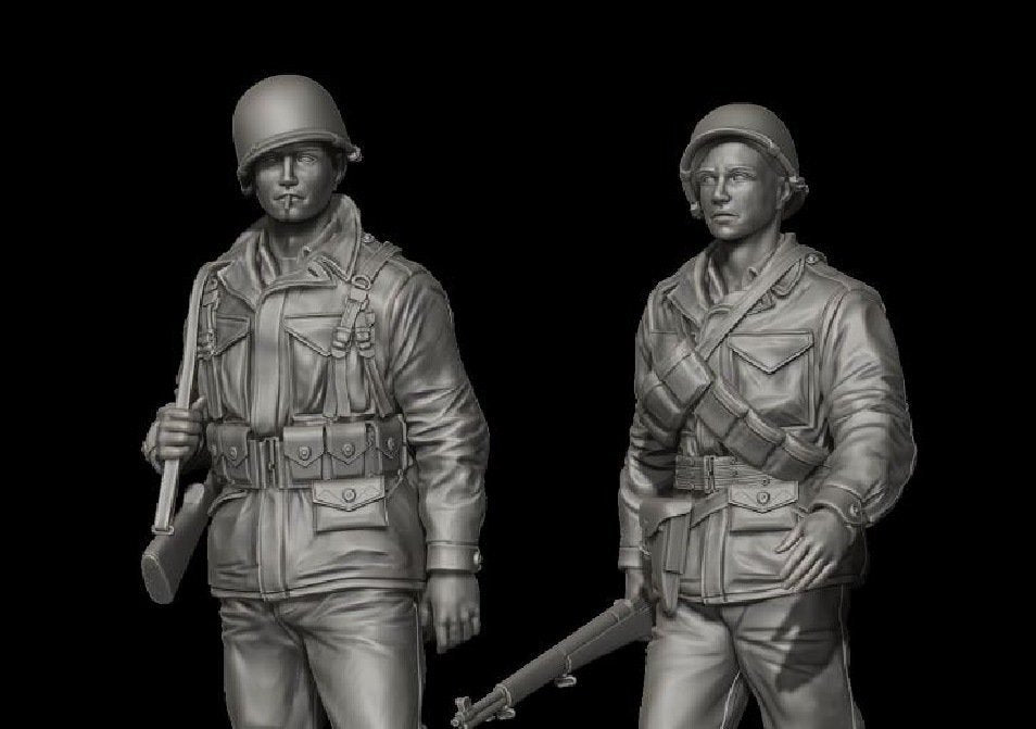 Panzer Art FI35-095 US Soldiers in M43 uniform set 1/35 – obrázek 2