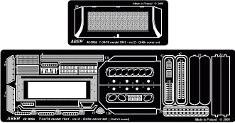 Aber 48009 Russian medium tank T-34/76 1941 model - vol. 2 - additional set - grille cover 1/48 – image 4