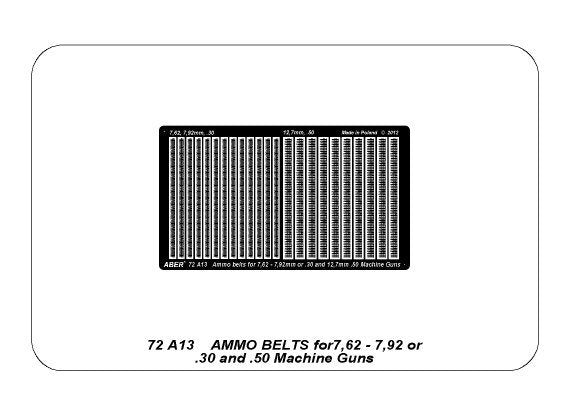 Aber 72A13 Ammo belts 7.62-7.92 or .30 and .50 inch / Ammo belts 7.62-7.92 or .30 and .50 1/72 – image 5