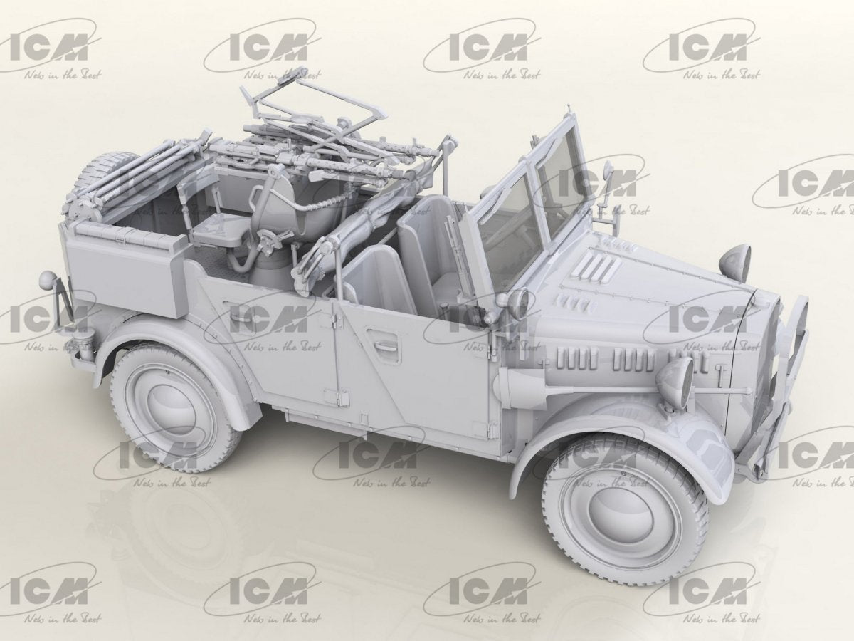 ICM 35584 le.gl.Einheits-Pkw Kfz.4 WWII German Light Anti-Aircraft Vehicle 1/35 – Bild 2