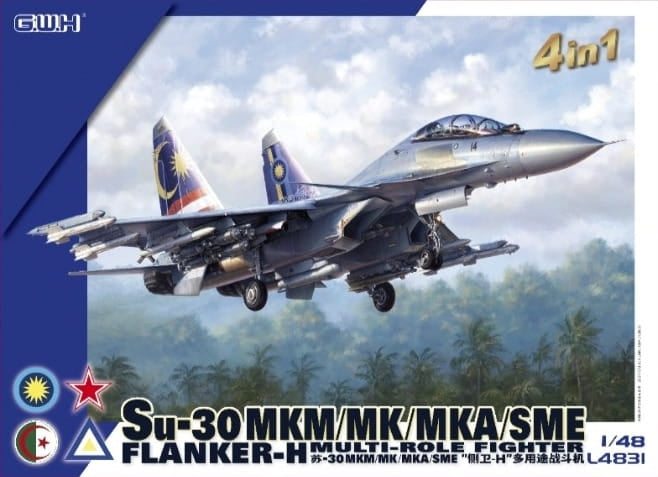 Great Wall Hobby L4831 Su-30 MKM / MK / MKA / SME &amp;#39;Flanker H&amp;#39; Multirole Fighter 4 In 1 1/48