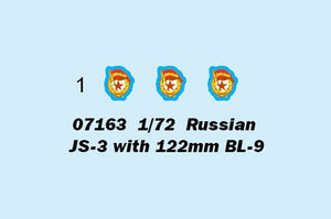 Trumpeter 07163 Russian JS-3 with 122mm BL 9 1/72 – image 3