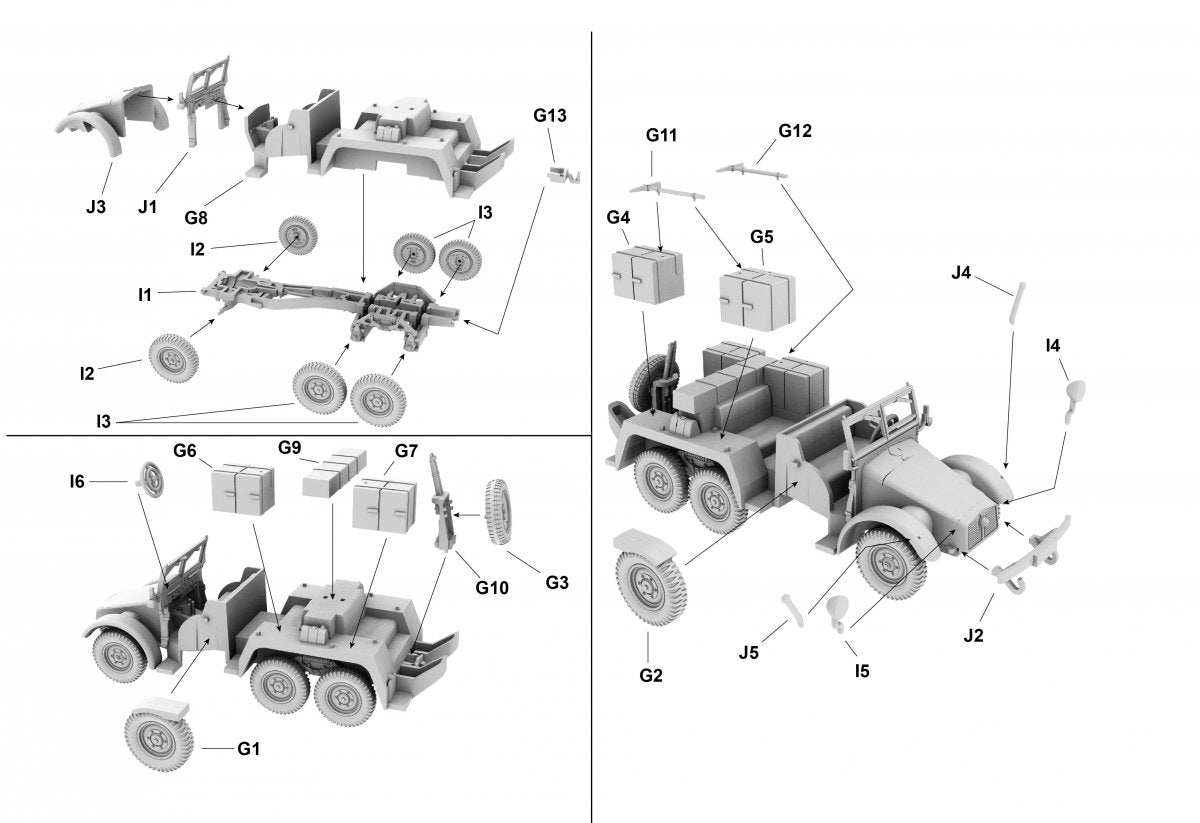 First to Fight PL051 German Krupp Protze Kfz. 69 Truck (1/72) – image 3