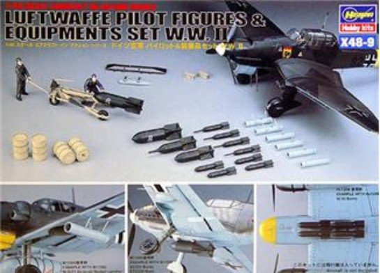 Hasegawa X48-9 Luftwaffe Pilot figures and Equipment WWII (1/48)
