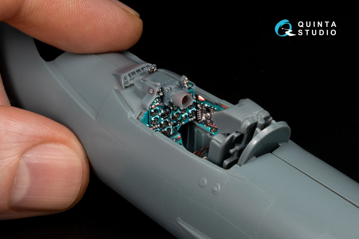 Quinta Studio QD+48552 MiG-21R (green cockpit panels) 3D-Printed &amp;amp; colored Interior on decal paper (Eduard) (with 3D-printed resin parts) 1/48 – image 10
