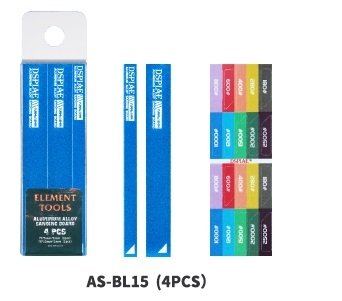 DSPIAE AS-BL15 ALUMINUM ALLOY SAND BOARD BLUE 4PCS / Aluminum sanding pad