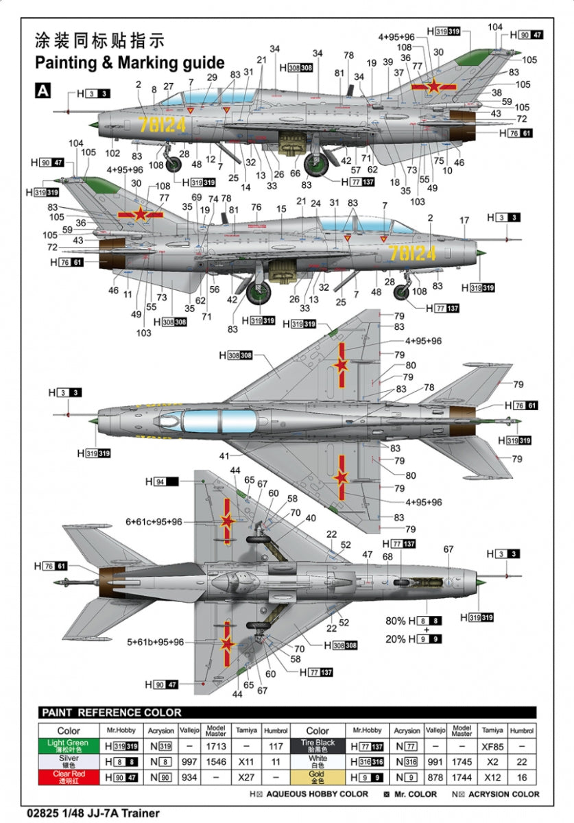 Trumpeter 02825 JJ-7A Trainer 1/48 – image 5