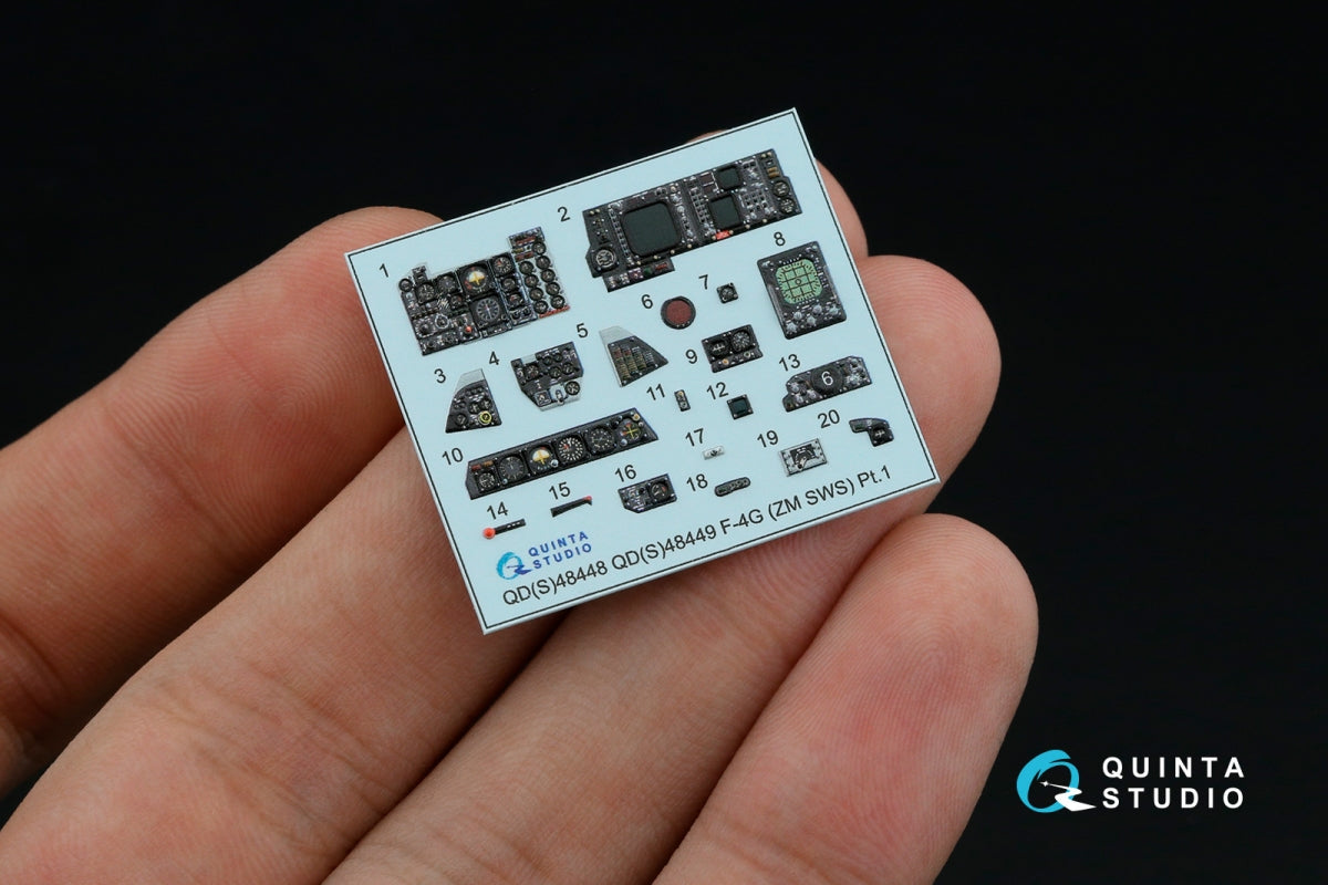 Quinta Studio QDS-48449 F-4G late 3D-Printed &amp;amp; colored Interior on decal paper (Zoukei Mura SWS) (Small version) 1/48 – image 5