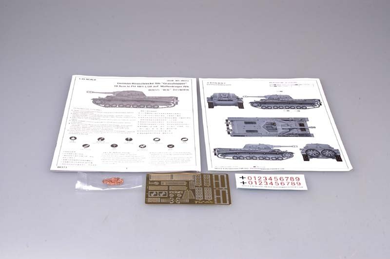 Trumpeter 00373 Heuschrecke IVb Grasshopper 10.5cm le FH 18/1 L/28 auf Waf 1/35 – image 3