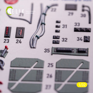 Kelik K32039 Spitfire Mk VIII - interior 3D decals for Tamiya kit 1/32