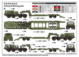 Trumpeter 07195 MAZ-537G Late production type with MAZ/ChMZAP-5247G semitrailer 1/72 – image 5