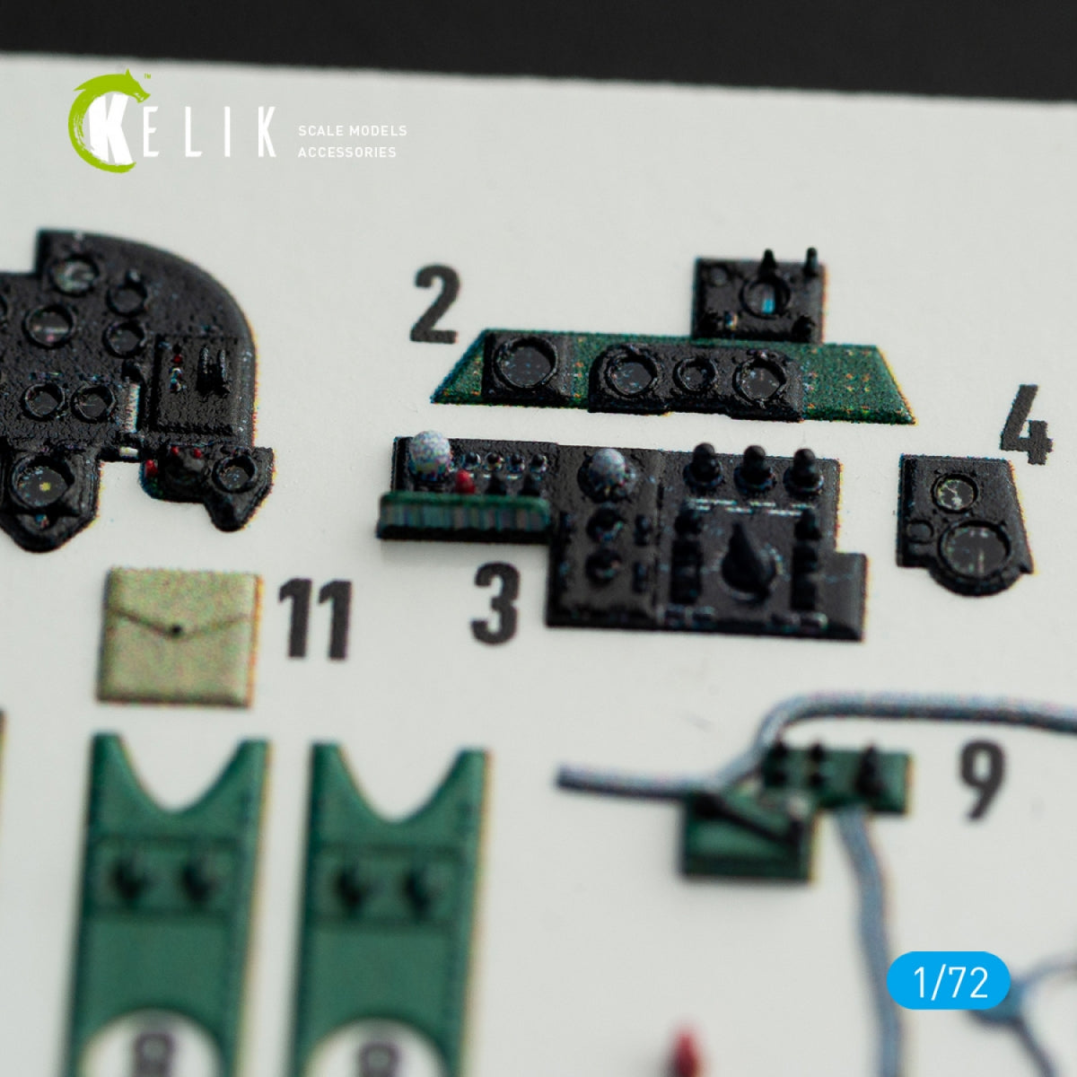 KELIK K72060 M6A1 SEIRAN INTERIOR 3D DECALS FOR TAMIYA KIT 1/72 – immagine 4