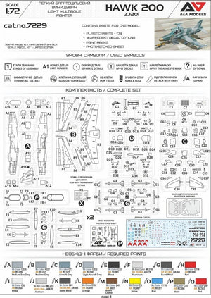 A&amp;amp;A Models 7229 Hawk 200 ZG201 - Light Multirole Fighter 1/72 – obrázek 3
