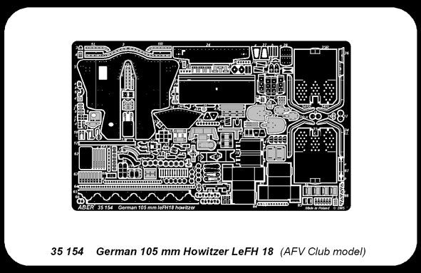 Aber 35154 German LeFH 18 howitzer, 105 mm (AFV) (1/35) – image 4