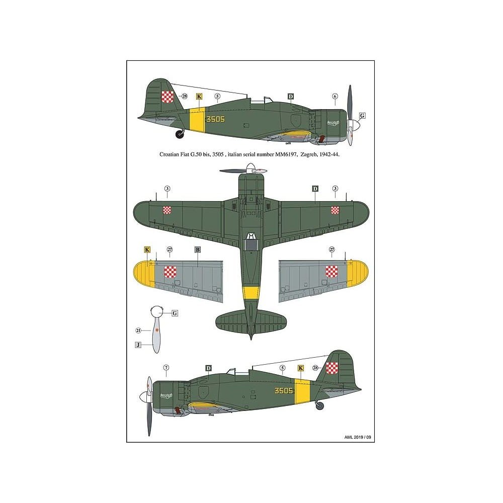 AML 72056F Fiat G.50 bis - Limited Edition 1/72 – image 5