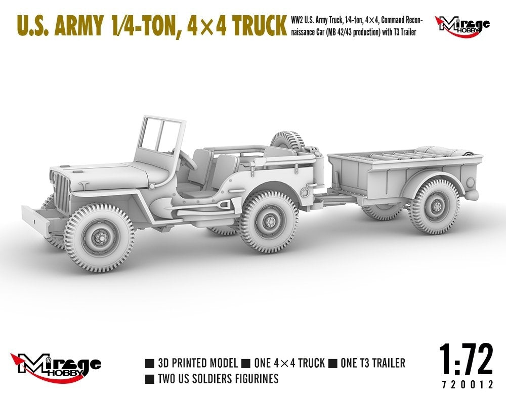 Mirage Hobby 720012 US ARMY 1/4‑TON, 4×4 TRUCK 1/72 – Bild 5