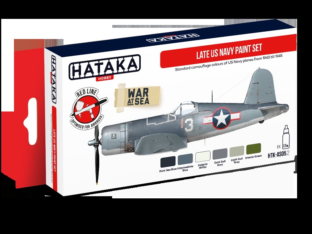 Hataka HTK-AS05.2 Late US Navy paint set 6x17ml – image 2
