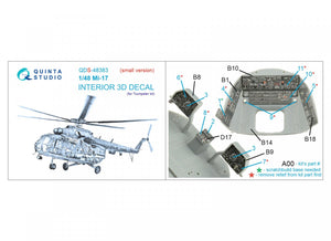Quinta Studio QDS-48383 Mi-17 3D-Printed &amp;amp; colored Interior on decal paper (Trumpeter) (Small version) 1/48 – image 2
