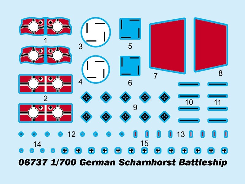 Trumpeter 06737 German Scharnhorst Battleship 1/700 – image 3