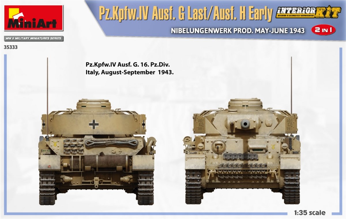 MiniArt 35333 Pz.Kpfw.IV Ausf. G Last/Ausf. H Early. NIBELUNGENWERK PRODUCED BY MAY-JUNE 1943. 2 IN 1 INTERIOR KIT 1/35 – image 12
