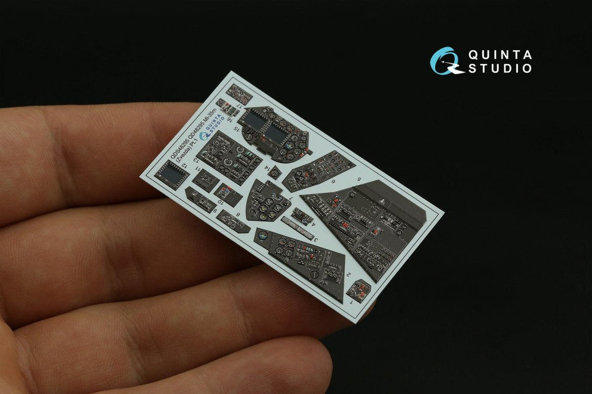 Quinta Studio QDS-48295 Mi-35M 3D-Printed &amp;amp; colored Interior on decal paper (Zvezda) (Small version) 1/48 – image 7