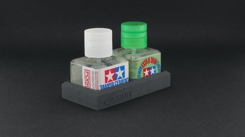 Porte-bouteille de colle double Ultimate Modeling UMP138 (pour Tamiya) Gris – image 2