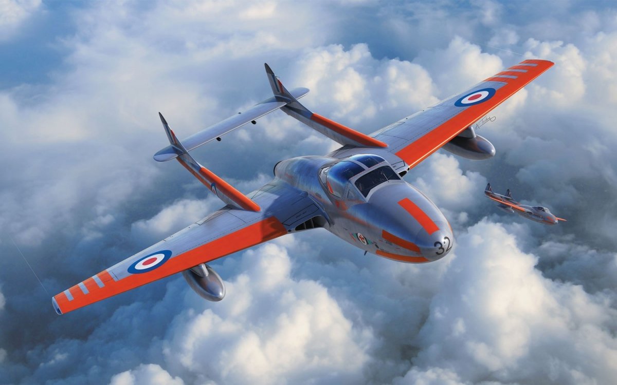 Airfix 02058A deHavilland Vampire T.11 / J-28C 1/72 – immagine 3