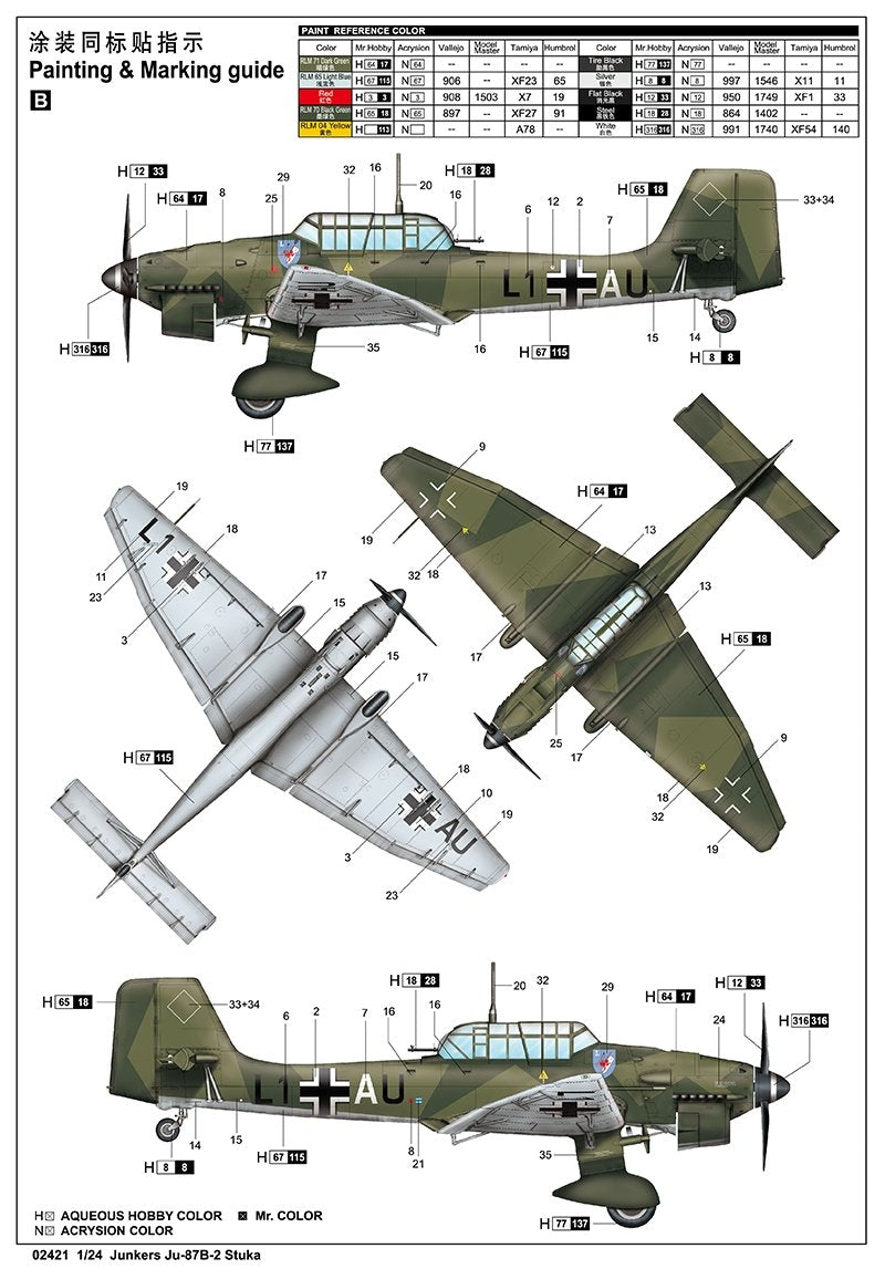 Trumpeter 02421 Junkers Ju-87B-2 Stuka 1/24 – Bild 2