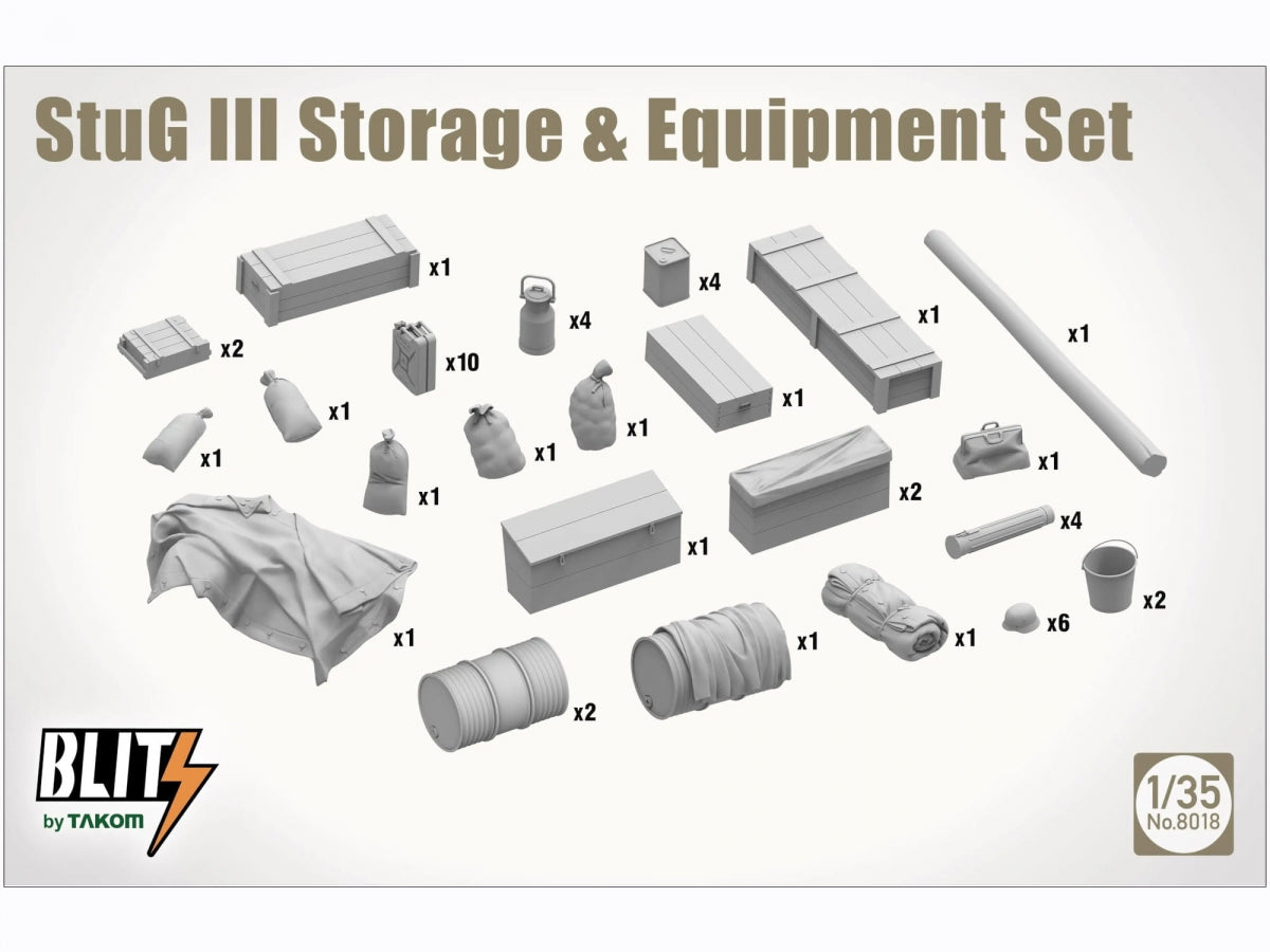Takom 8018 StuG Sturmgeschutz III Storage Equipment Set 1/35 – Bild 2