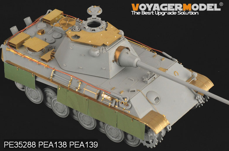 Voyager Model PEA138 WWII German Panther G/F/II Side Skirts Late Production (For DRAGON Kit) 1/35 – image 4