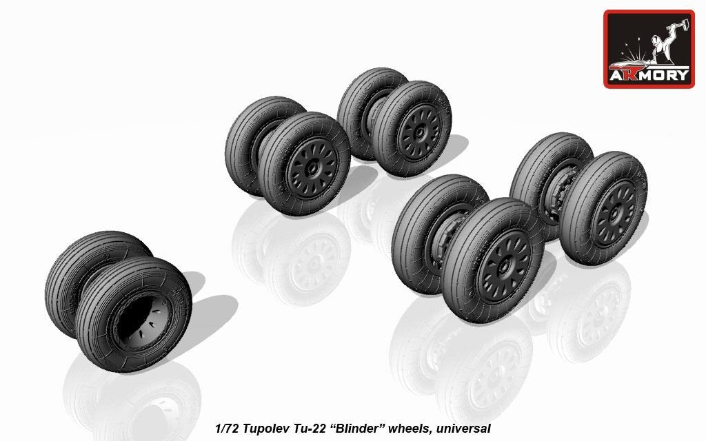 Armory Models AW72043 Tupolev Tu-22 Blinder wheels 1/72 – obrázek 3