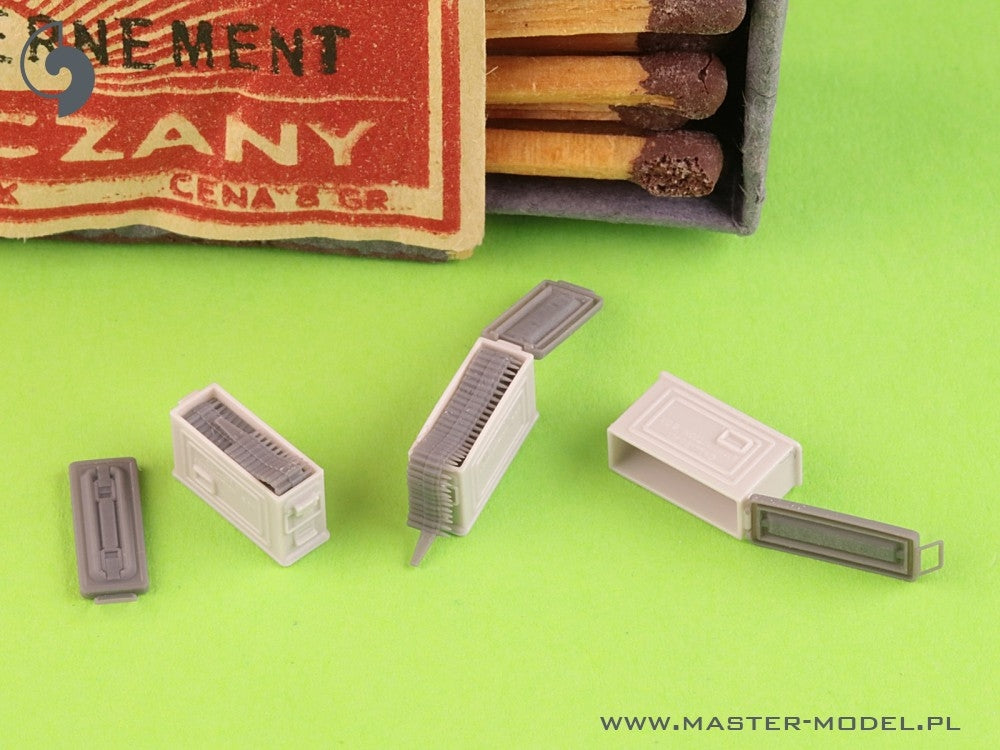 Master GM-35-090 M1 Ammo Boxes for Browning M1919 Rifle .30cal (7.62mm) (6 pcs.) - OPEN 1/35 – image 3