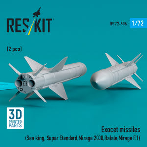 RESKIT RS72-0506 Exocet missiles (2 pcs) (3D Printed) 1/72 – image 3