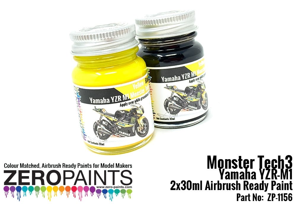 Zero Paints ZP-1156 Monster Tech3 Yamaha YZR-M1 Paint Set 2x30ml – image 2