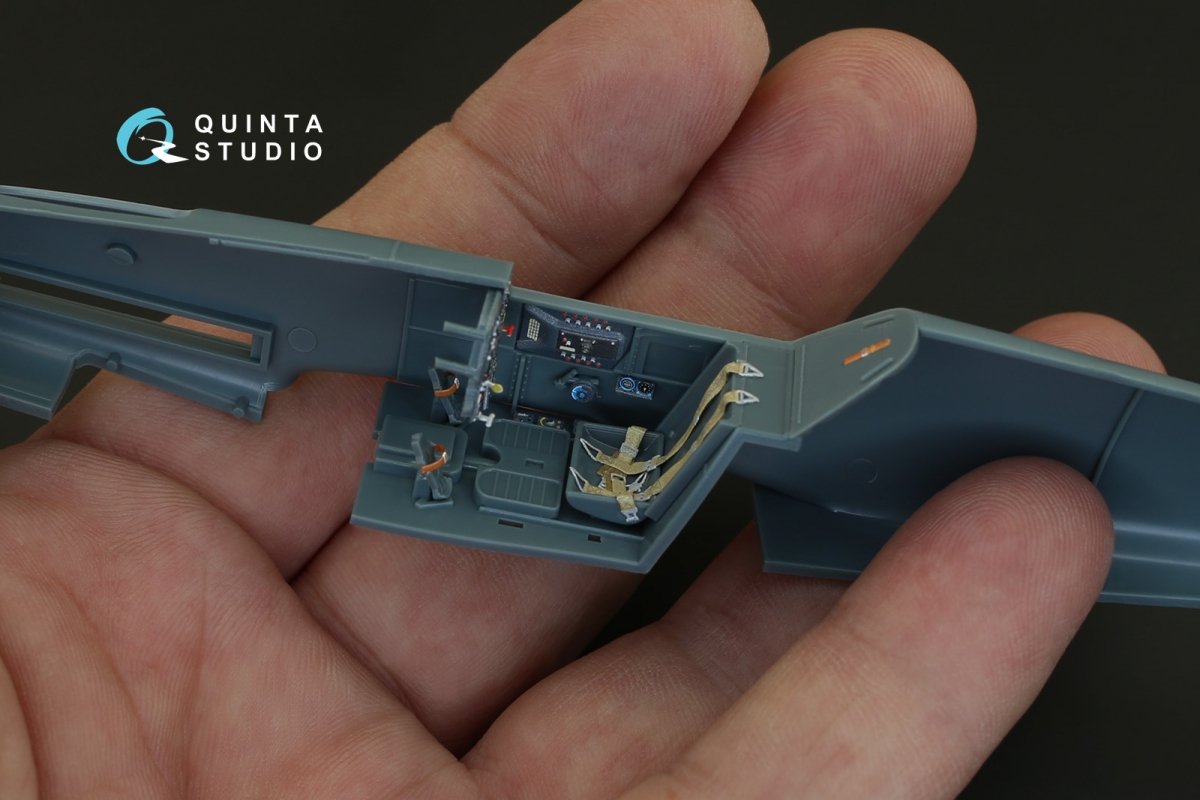 Quinta Studio QD48004 Yak-1B (late production) 3D-Printed &amp;amp; colored Interior on decal pape (for all kits) 1/48 – Bild 6