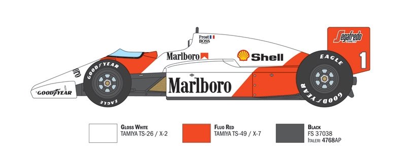 Italeri 4711 McLaren MP4/2C Prost-Rosberg 1/12 – image 4