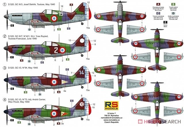 RS Models 92255 Dewoitine D.520 1/72 – zdjęcie 3