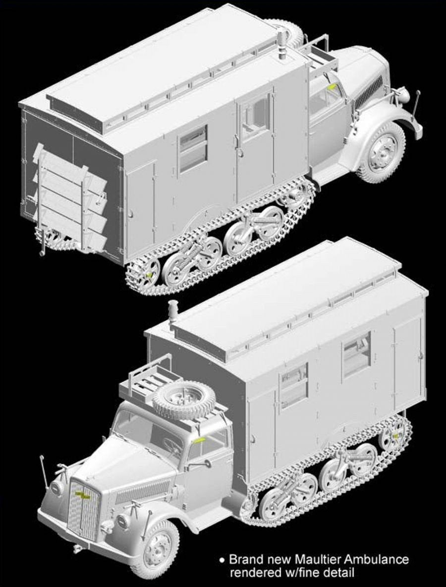 Dragon 6766 Sd.Kfz.3 Maultier Ambulance 1/35 – immagine 7