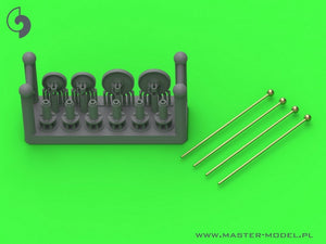 Master GM-72-043 German Vehicle Width Gauges (used on Sd.Kfz. 221, 222, 223, 231, 232, 233, 234, 247, 250, 251, 263) - Set of 4 pcs. 1/72