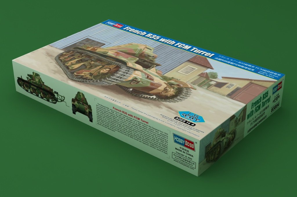 Hobby Boss 83894 French R35 with FCM turret tank 1/35 – obrázek 2