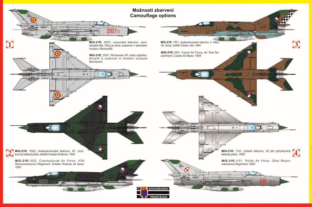 Kozavody Prostejov KPM0086 MiG-21R 1/72 – obrázek 2