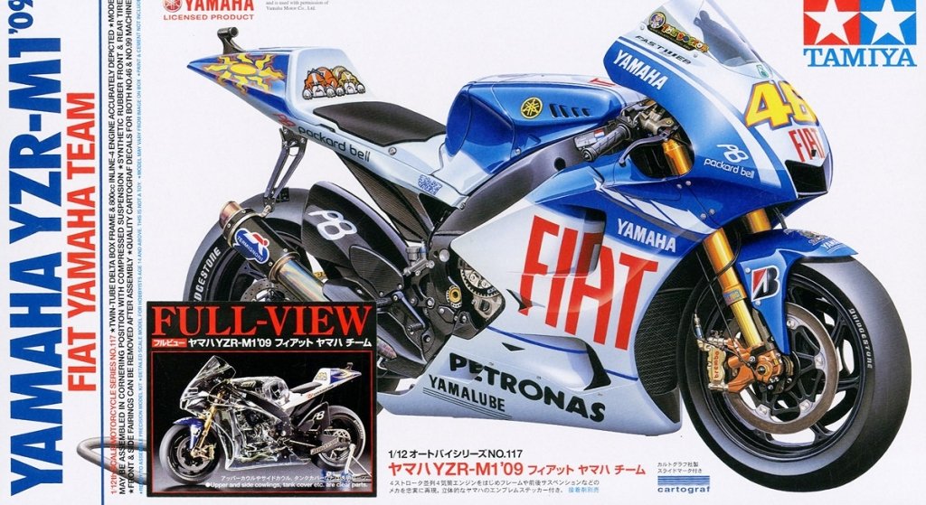 Tamiya 14128 Yamaha YZR-M109 Fiat Full-View 1/12